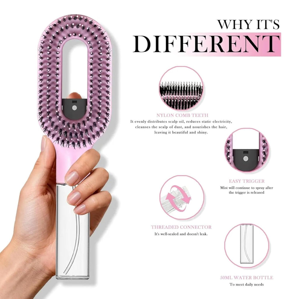 Lumelle™ Clean Spray Comb – 2-in-1 Detangling & Hydrating Brush