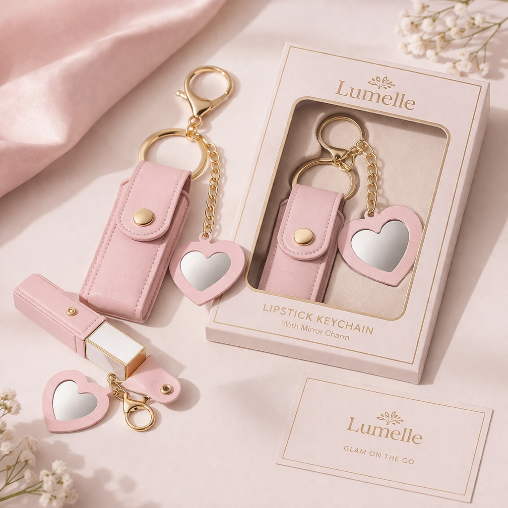 Lumelle™ Mini Lipstick Keychain – Glam On The Go